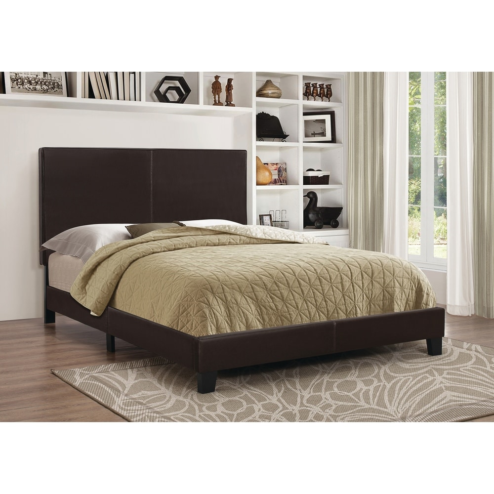 White Faux Leather Coaster Beds Bed Bath Beyond