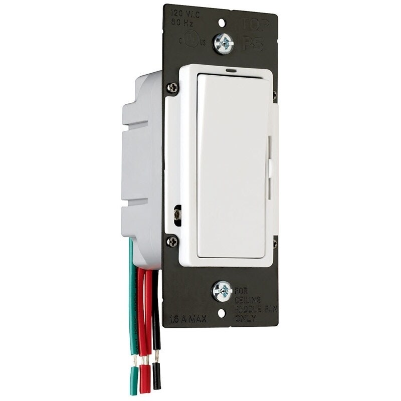 Pass & Seymour 1.6 amps Single Pole or 3way Rocker Fan Control Switch