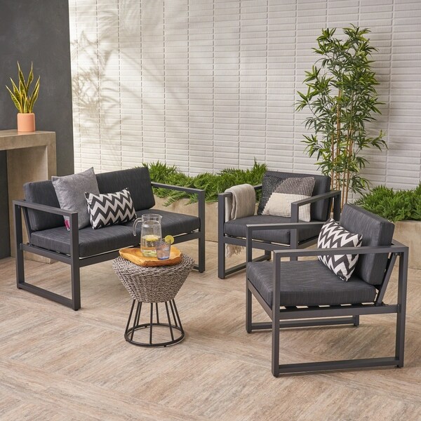 Shop Navan Outdoor 4 Seater Aluminum Chat Set by ...