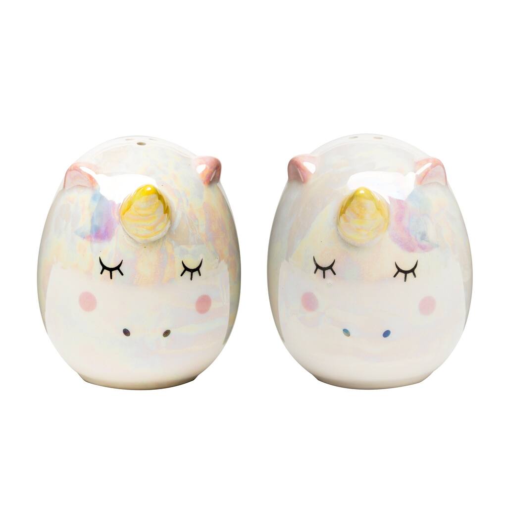 Unicorn Salt and Pepper Shakers, 3 oz