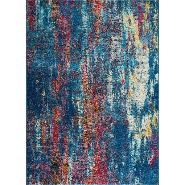 Serena Collection Abstract Multi-colored Area Rug by Home Dynamix - 7'9"x10'2"