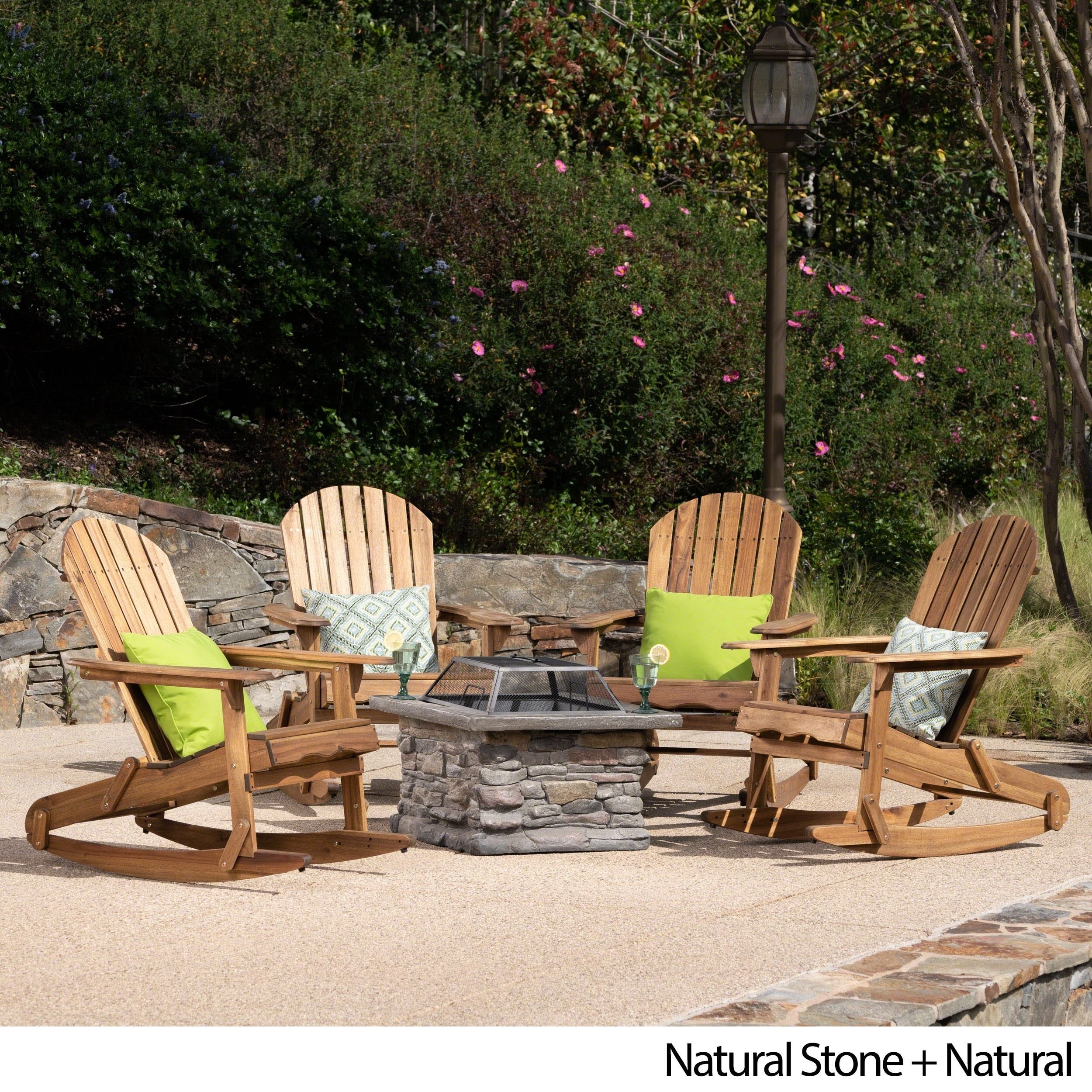 Shop Marrion Outdoor 5 Piece Adirondack Rocking Chair Set With