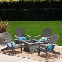 Marrion Outdoor 5 Piece Adirondack Chair Set with Fire Pit by Christopher Knight Home