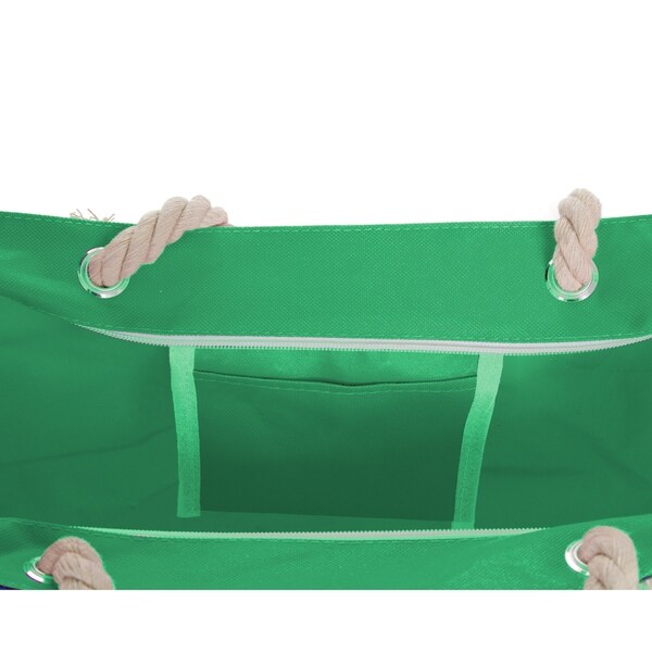 canvas beach bag with zip