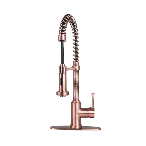 Brienza by Italia Spring Pull Down Kitchen Faucet Antique Copper