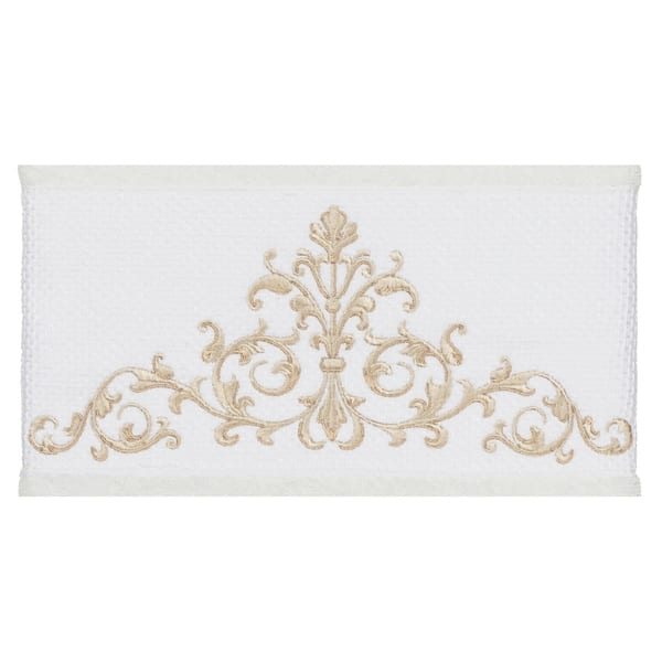 Authentic Hotel and Spa White Turkish Cotton Scrollwork Embroidered Bath  Towels (Set of 4) - On Sale - Bed Bath & Beyond - 21139306