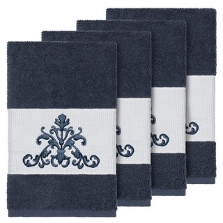 Authentic Hotel And Spa Midnight Blue Turkish Cotton Scrollwork 