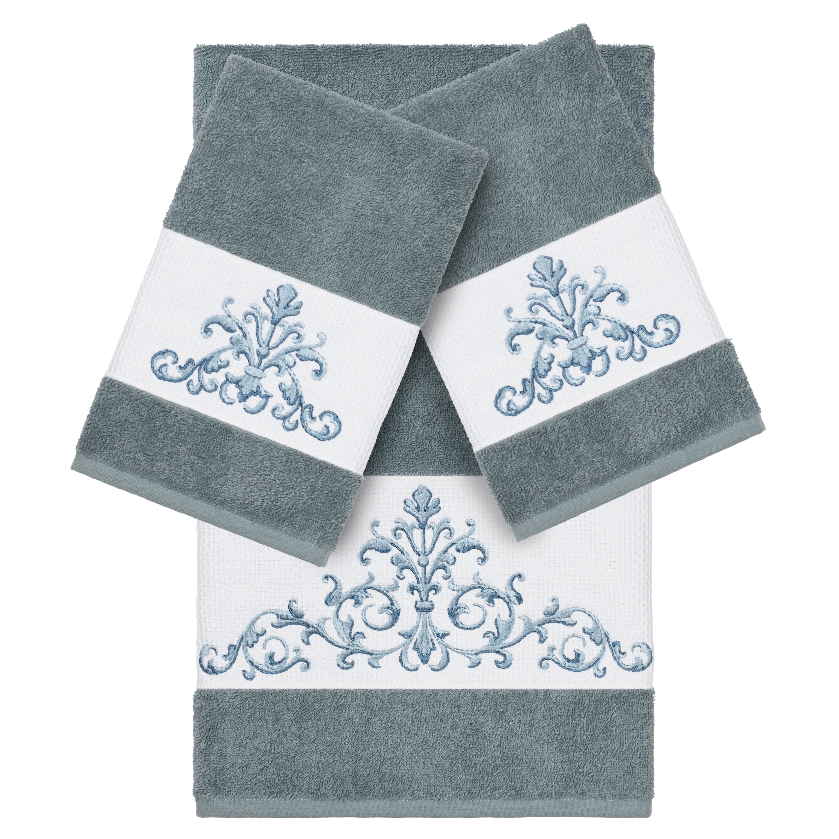 3-Pieces Embroidered Hotel Bath Towels