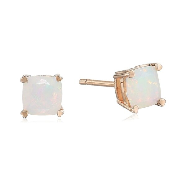 White Opalite Sterling Silver Overlay 4 Grams Stud/Earring 10 mm Gift Jewelry