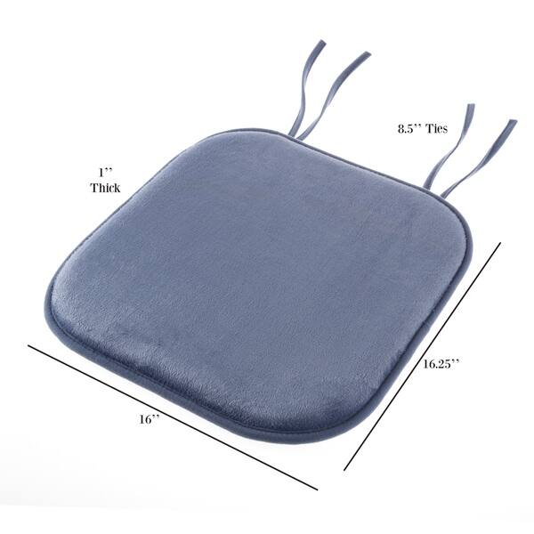 Memory Foam ChairCushion 16"x 16.25" with Ties by Windsor Home Bed