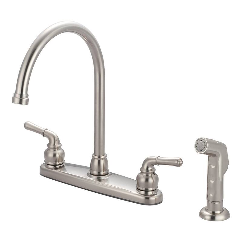 Accent 2 Handle Kitchen Faucet with Spray - pvd brushed nickel