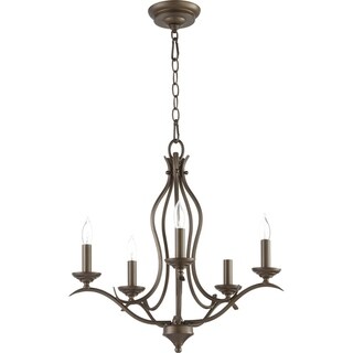Fall Flora 5-light Chandelier (Nickel/Bronze) - Chandeliers For Bedrooms by Overstock.com