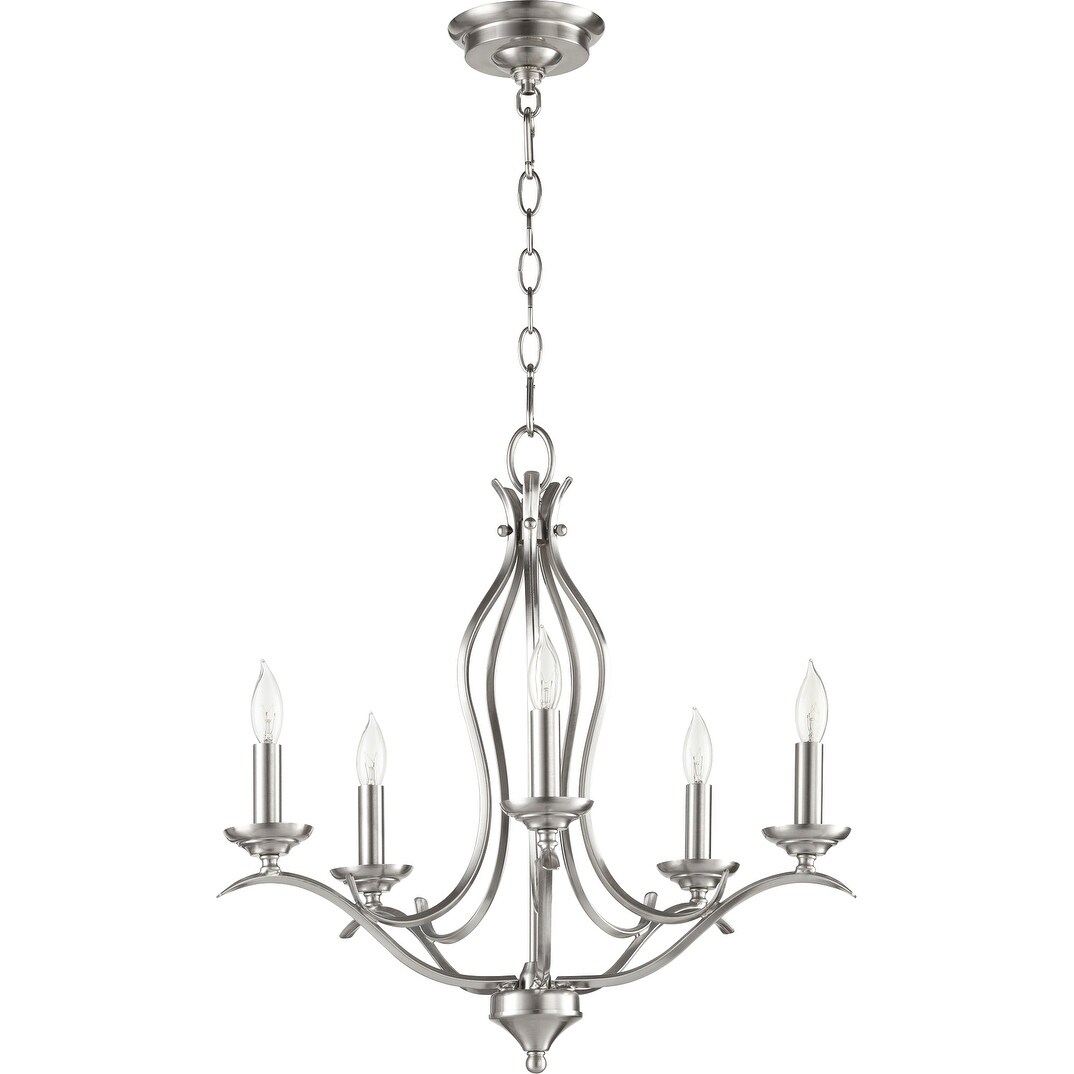 Fall Flora 5-light Chandelier (Nickel) - Chandeliers For Bedrooms by Overstock.com