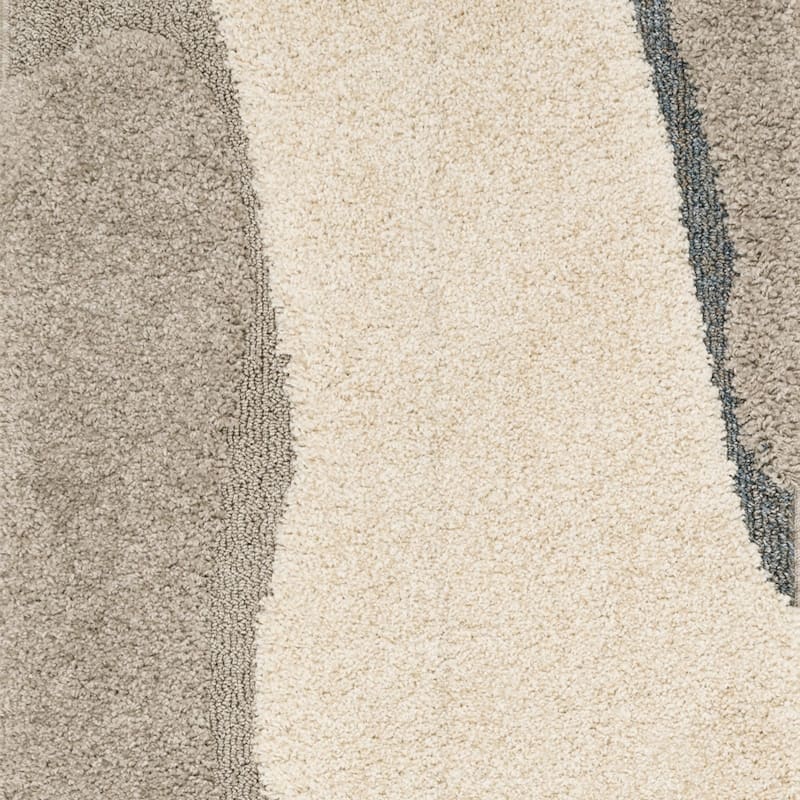 Carson Carrington Drammen Modern Abstract Waves Shag Area Rug