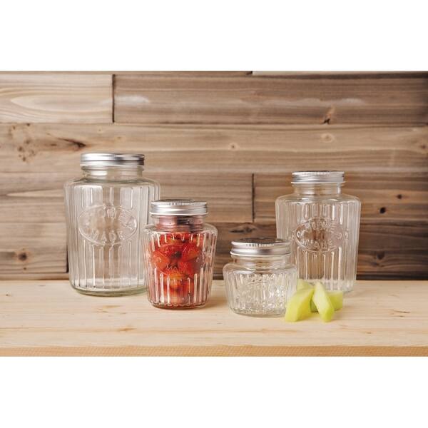 Home Basics 153.6 oz. X-Large Clear Glass Mason Canister Jar