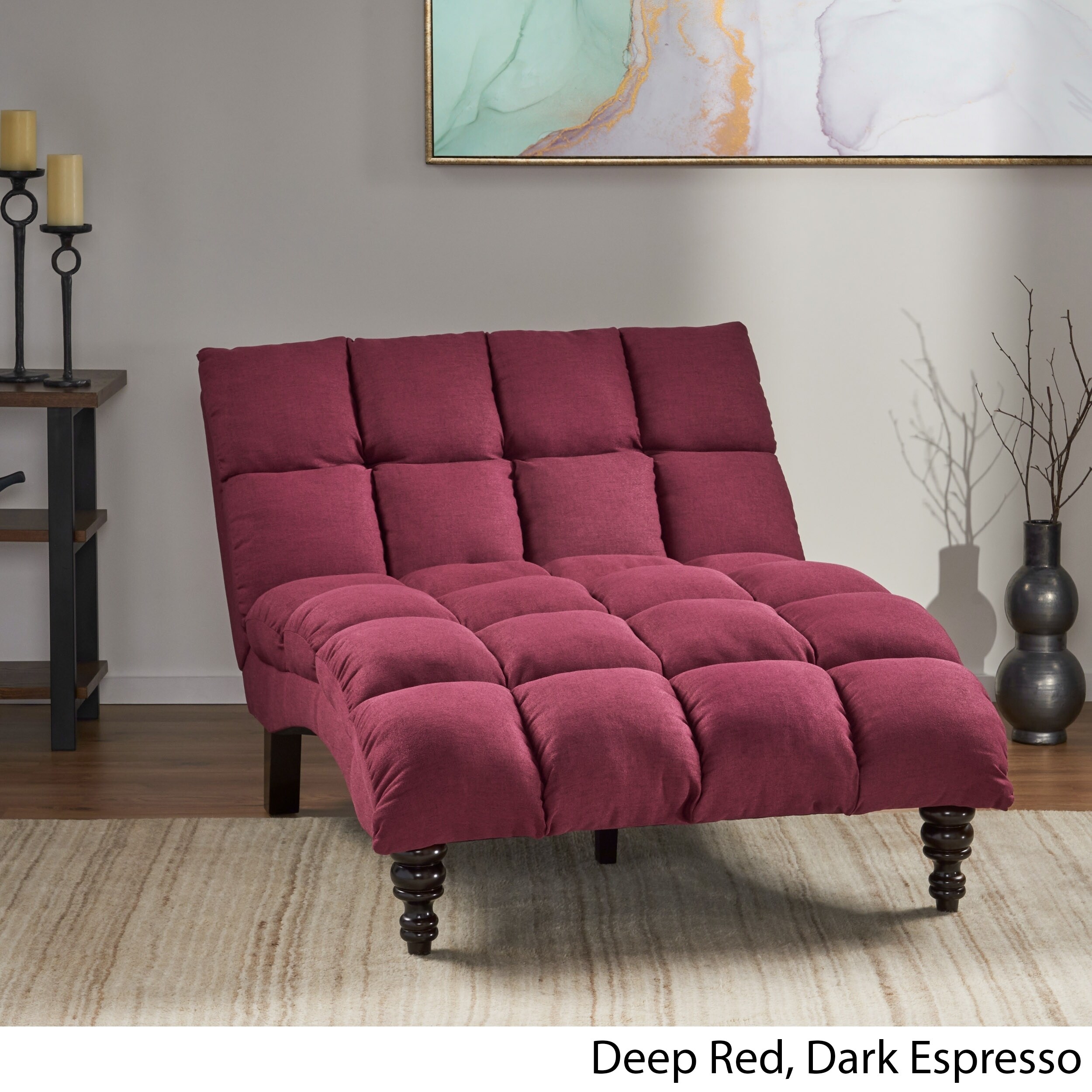 Shop Kaniel Traditional Tufted Fabric Double Chaise By Christopher