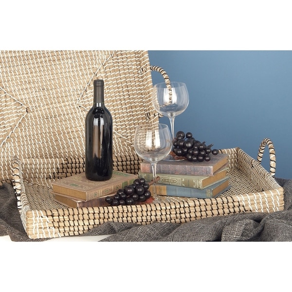 Shop The Curated Nomad Buckroe 2piece Seagrass Tray Set On Sale