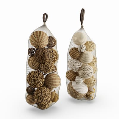 The Curated Nomad Biltmore 2-piece Dried Sola Ball Set