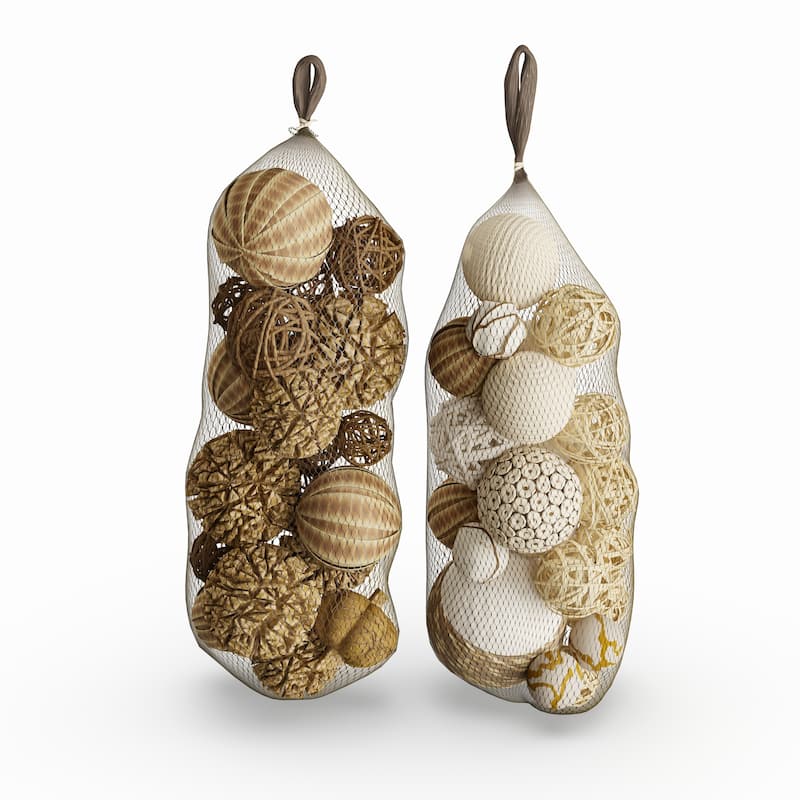 The Curated Nomad Biltmore 2-piece Dried Sola Ball Set