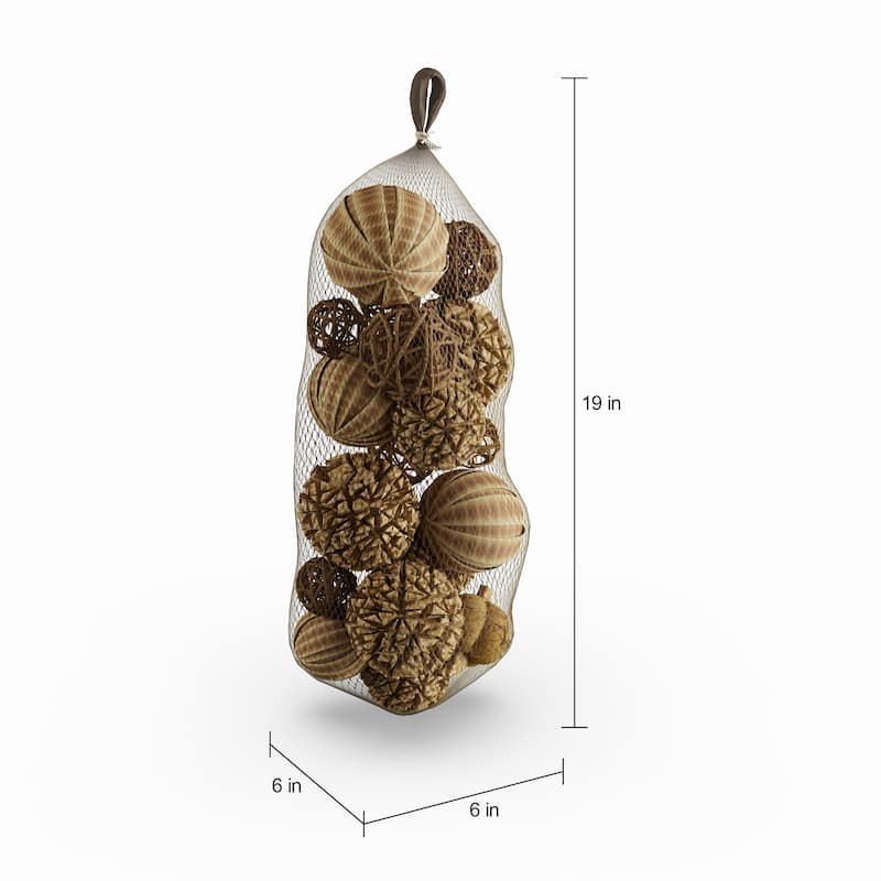 The Curated Nomad Biltmore 2-piece Dried Sola Ball Set