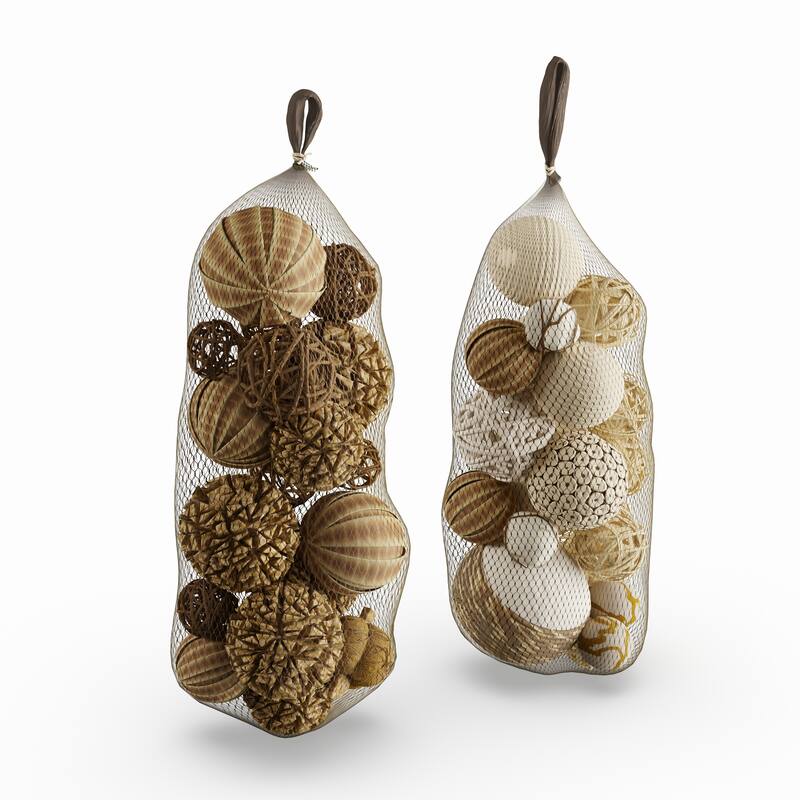 The Curated Nomad Biltmore 2-piece Dried Sola Ball Set