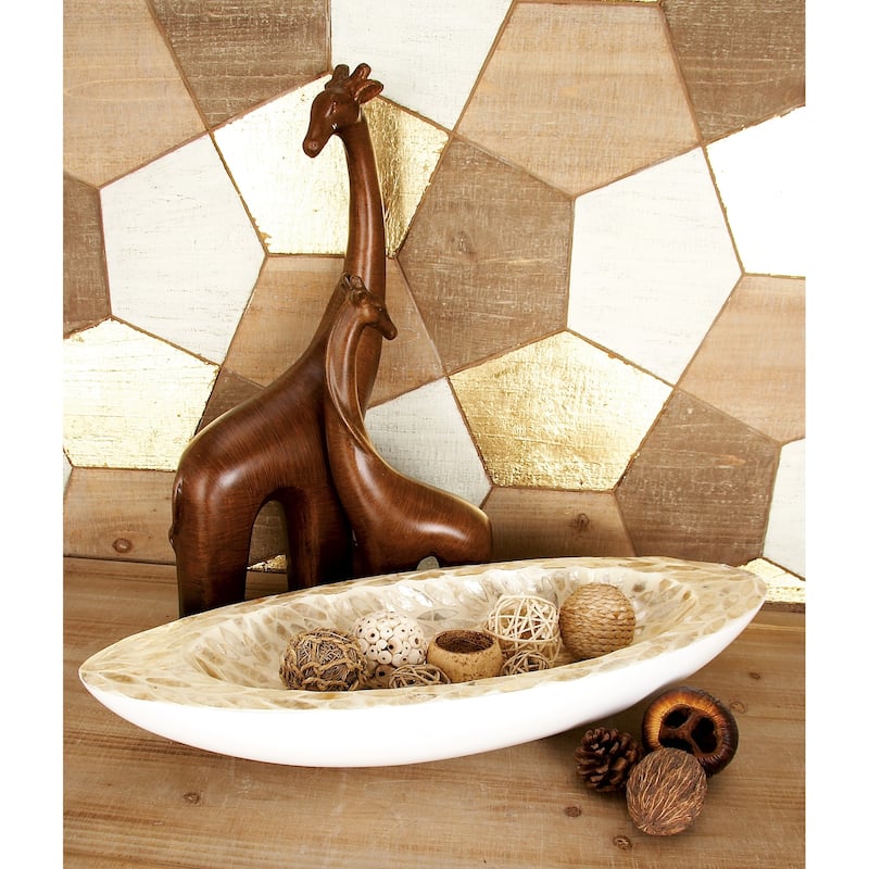 White Mother of Pearl Shell Living Room Decor Tray