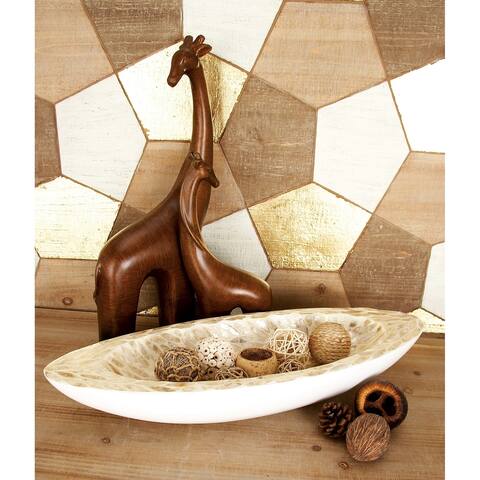 White Shell Coastal Tray 4 x 21 x 8