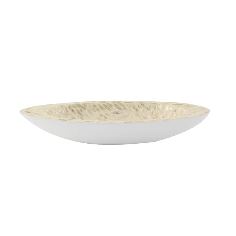 White Mother of Pearl Shell Living Room Decor Tray