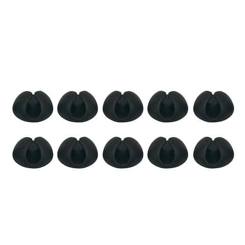 10 Pack Rok Hardware Cable Organizer, Multipurpose Cable Clips Black