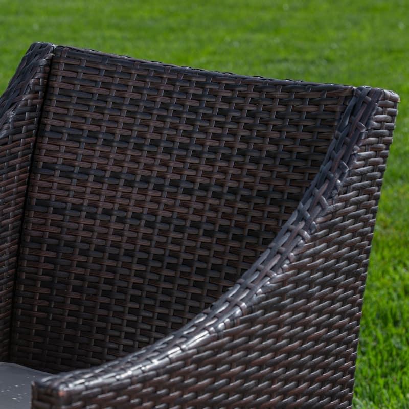 Jameson Outdoor 3 Piece Wicker Bistro Set by Christopher Knight Home