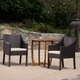 preview thumbnail 2 of 12, Jameson Outdoor 3 Piece Wicker Bistro Set by Christopher Knight Home