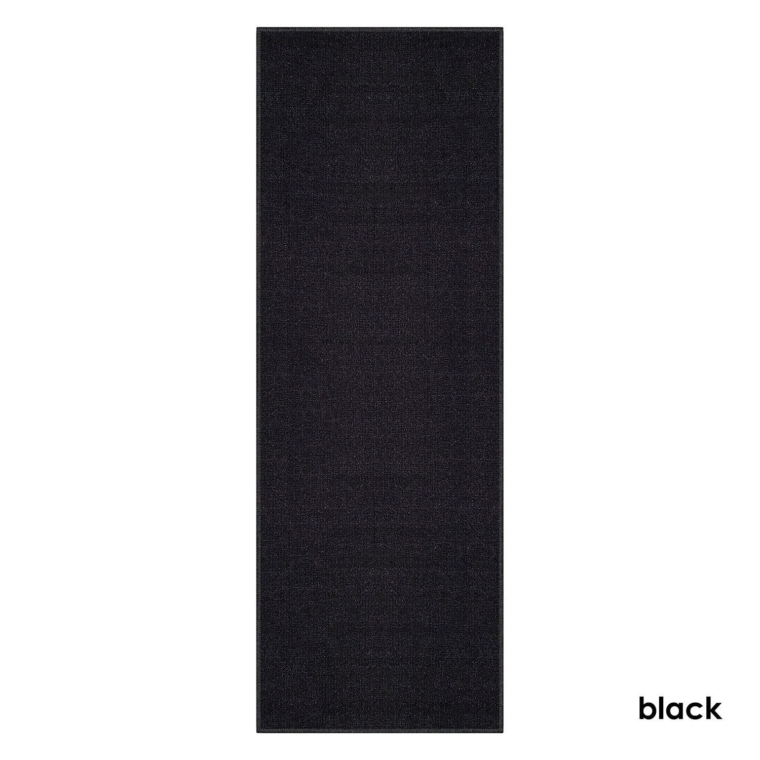 Kapaqua Solid Colored Non-Slip Runner Rug Rubber Backed 2x14 - 1