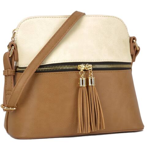 Dasein Fashion All-In-One Decorative Tassel Crossbody Handbag