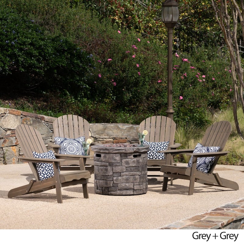 Maison Outdoor 5 Piece Adirondack Chair Set by Christopher Knight Home
