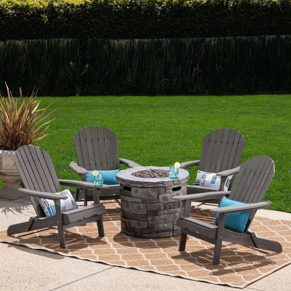 adirondack chair fire pit set