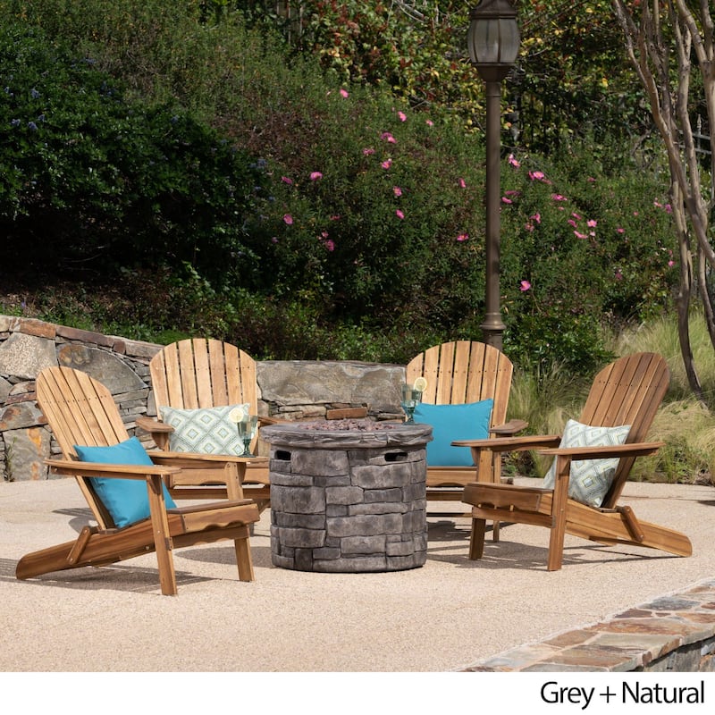 Maison Outdoor 5 Piece Adirondack Chair Set by Christopher Knight Home
