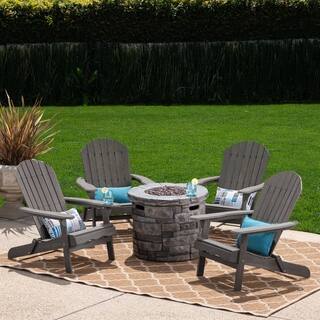Maison Outdoor 5 Piece Adirondack Chair Set by Christopher Knight Home