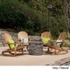 Maison Outdoor 5 Piece Adirondack Rocking Chair Set with Fire Pit by Christopher Knight Home - Thumbnail 0