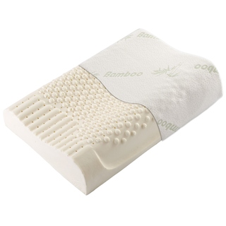 Cheer Collection Contoured Latex Foam Pillow with Washable Cover