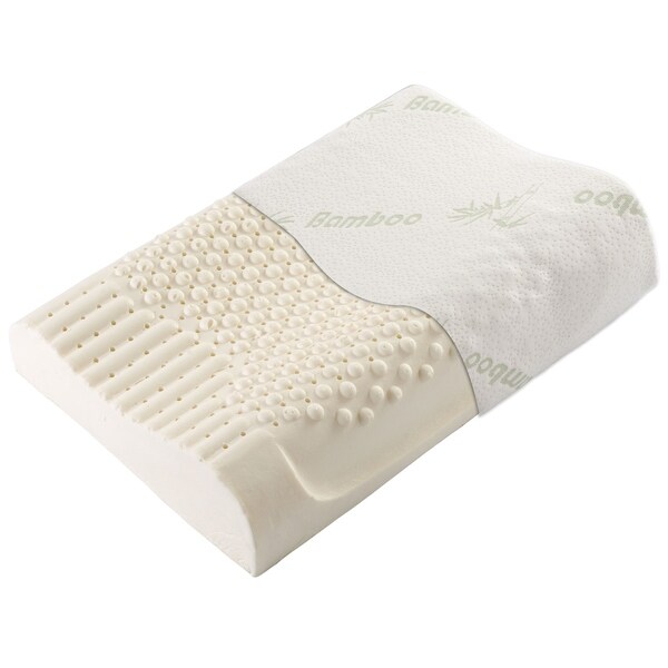 Shop Cheer Collection Contoured Latex Foam Pillow With Washable