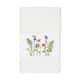 Authentic Hotel and Spa White Turkish Cotton Wildflowers Embroidered Hand Towel