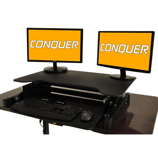 conquer desktop tabletop standing desk