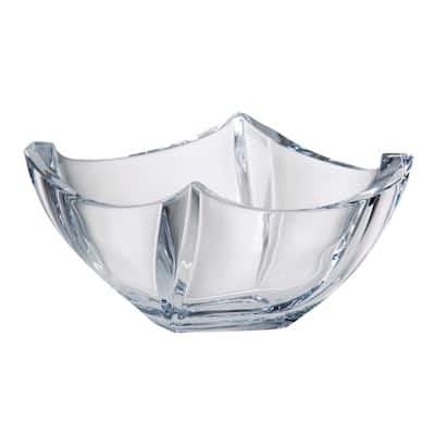 Majestic Gifts European High Quality Crystalline Glass Square Bowl-4.5" Diameter