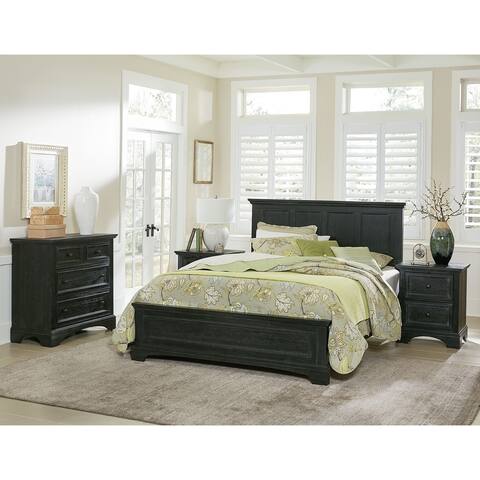 Farmhouse Basics Queen Bedroom Set with 2 Nightstands, 1 Vanity and Bench, and 1 Chest