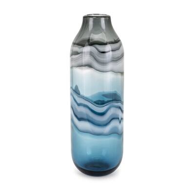 Delphia Blue Large Glass Vase