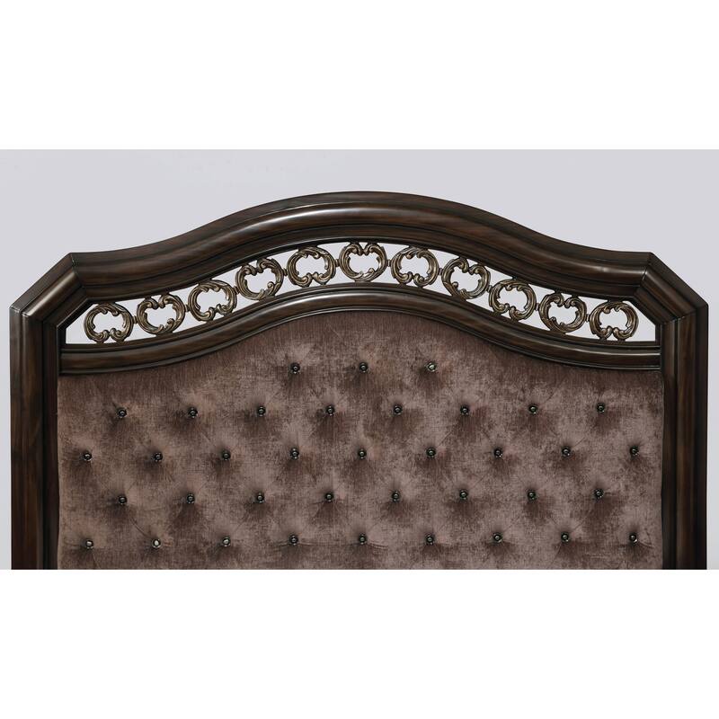 Furniture of America Dixi Traditional Espresso Solid Wood Panel Bed