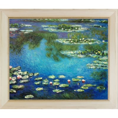 La Pastiche Claude Monet 'Water Lilies' Hand Painted Oil Reproduction