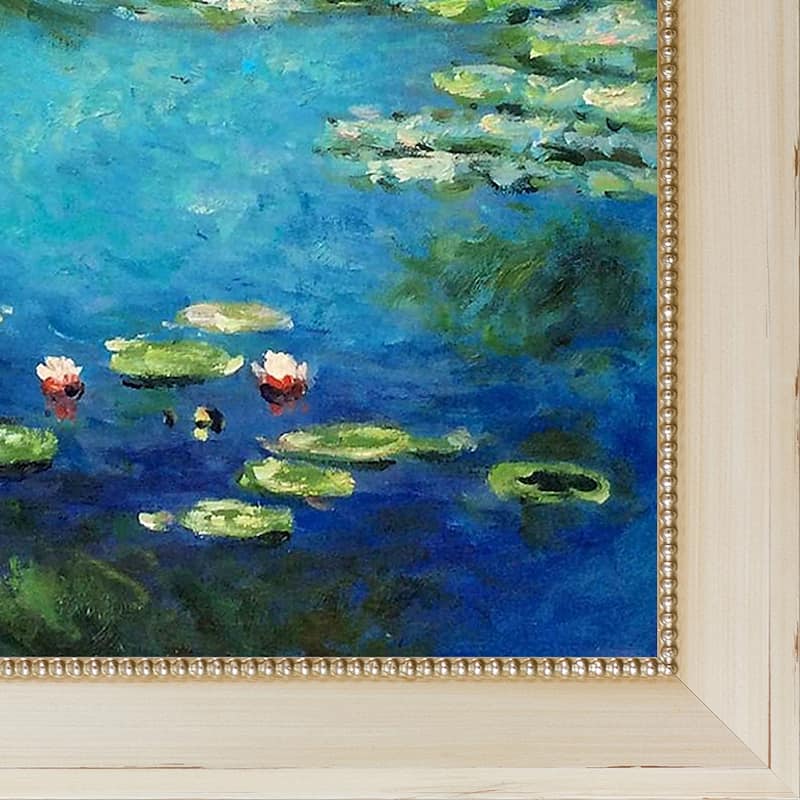 La Pastiche Claude Monet 'Water Lilies' Hand Painted Oil Reproduction ...