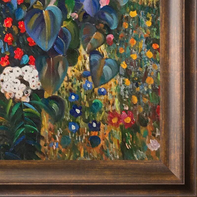 La Pastiche Gustav Klimt 'Farm Garden with Sunflowers' Hand Painted Oil ...