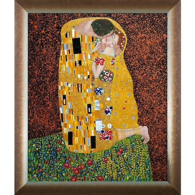 La Pastiche Gustav Klimt 'The Kiss' (Full view) Hand Painted Oil ...